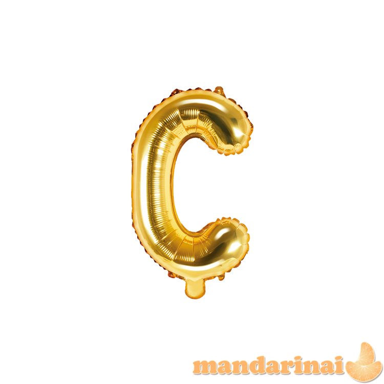 Foil Balloon Letter   C  , 35cm, gold