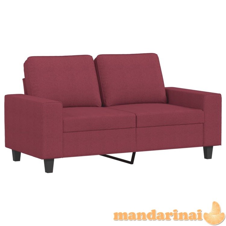 Dvivietė sofa, raudonojo vyno spalvos, 120cm, audinys