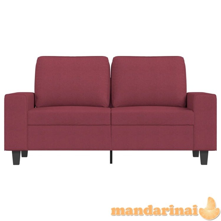 Dvivietė sofa, raudonojo vyno spalvos, 120cm, audinys