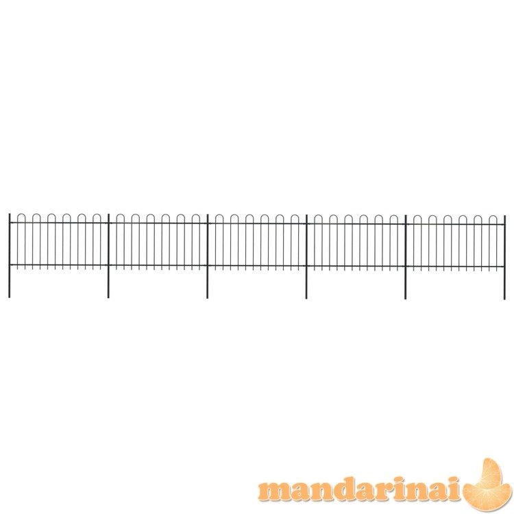 Sodo tvora su apvaliais viršugaliais, juoda, 8,5x1 m, plienas