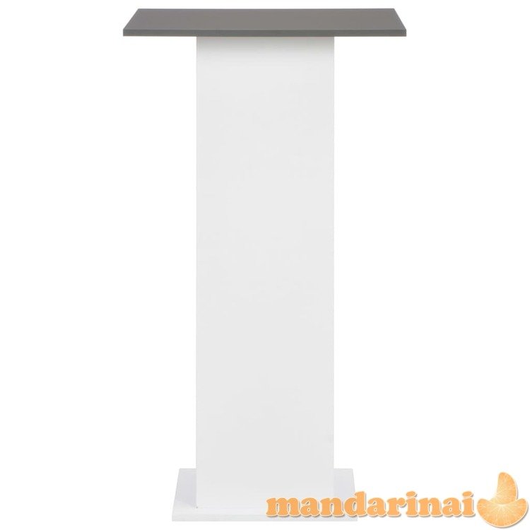 Baro stalas, baltas ir antracito, 60x60x110cm