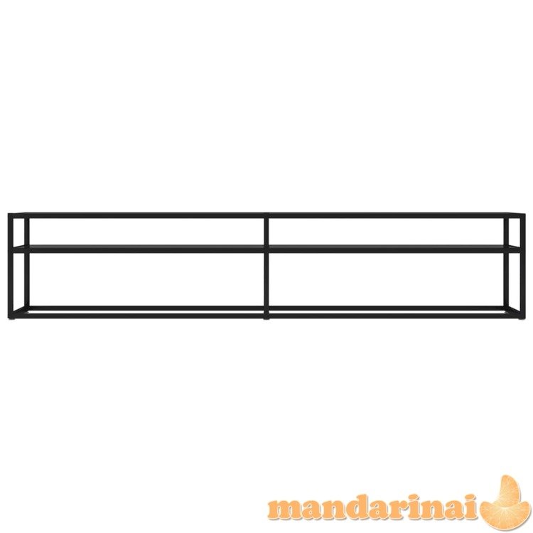 Televizoriaus spintelė, juoda, 200x40x40,5cm, grūdintas stiklas