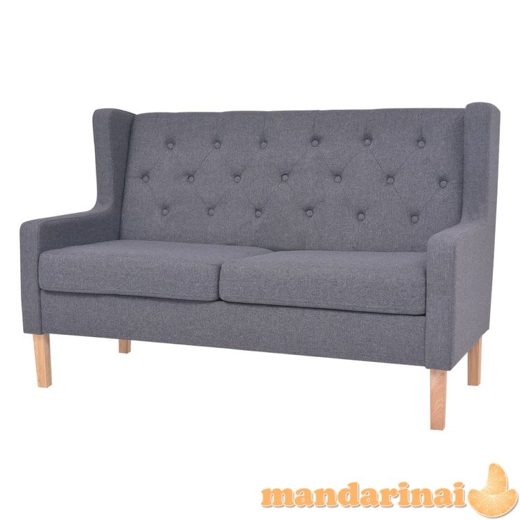 Dvivietė sofa, audinys, pilka