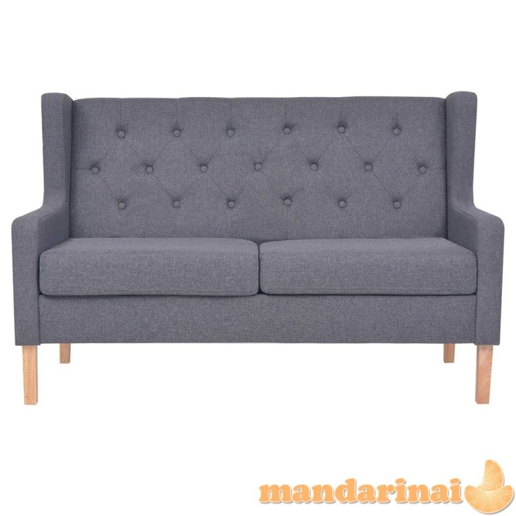 Dvivietė sofa, audinys, pilka