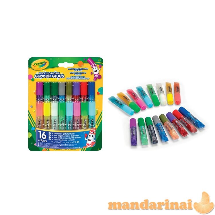 CRAYOLA Blizgantys klijai, 16 vnt.