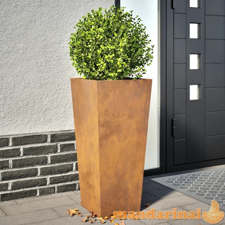 Sodo loveliai, 2vnt., 35x35x75cm, corten plienas