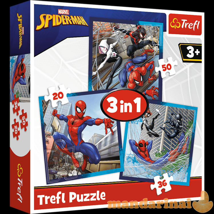 TREFL SPIDER-MAN 3 dėlionių rinkinys „Žmogus-voras“