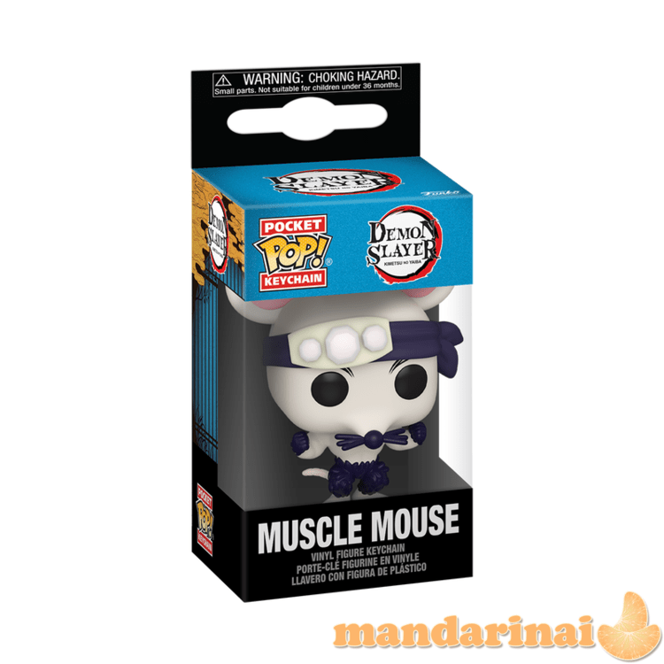 FUNKO POP! Raktų pakabutis: Demon Slayer - Muscle Mouse, 10 cm