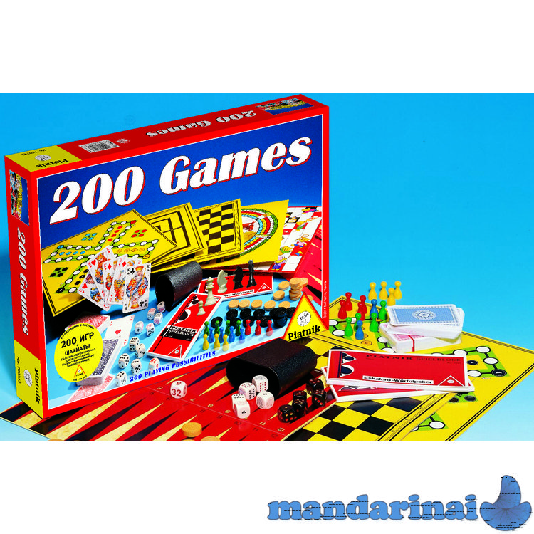 PIATNIK Board game set 200 Games (In Estonian, Russian lang.)