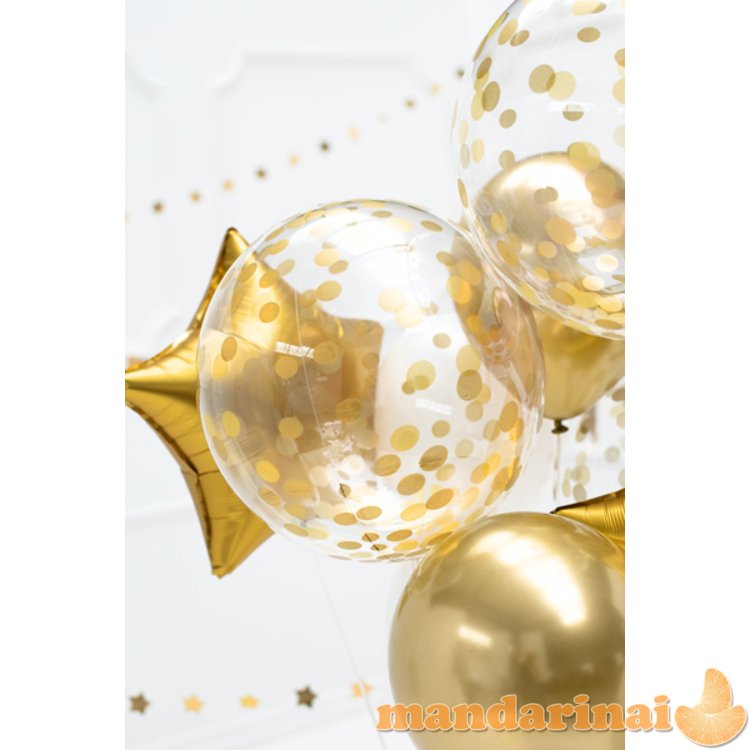 Orbz Balloon with dots, 40cm, gold