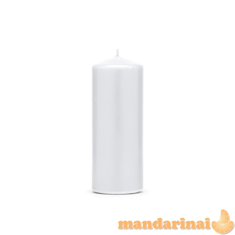 Pillar Candle, matt, white, 15 x 6cm (1 pkt / 6 pc.)