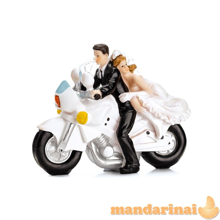 Figurine Newly-weds on a Motorcycle, 11.5cm