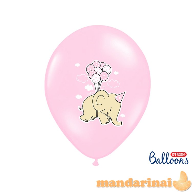 Balloons 30cm, Elephant, Pastel Pink Mix (1 pkt / 50 pc.)