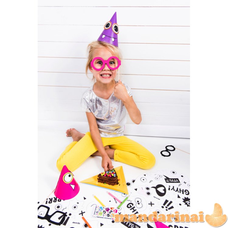 Party Hats Monsters, mix, 16cm (1 pkt / 6 pc.)