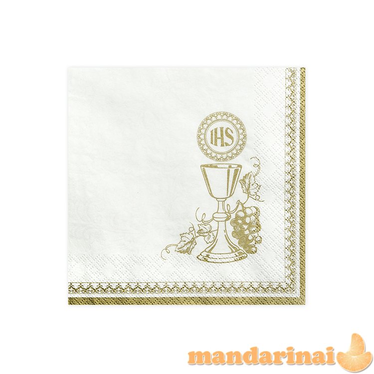 Napkins Chalice, white, 33 x 33 cm (1 pkt / 20 pc.)