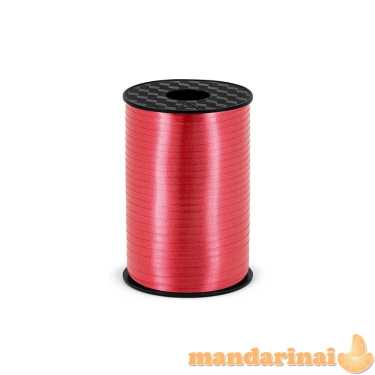 Plastic ribbon, red, 5mm/225m