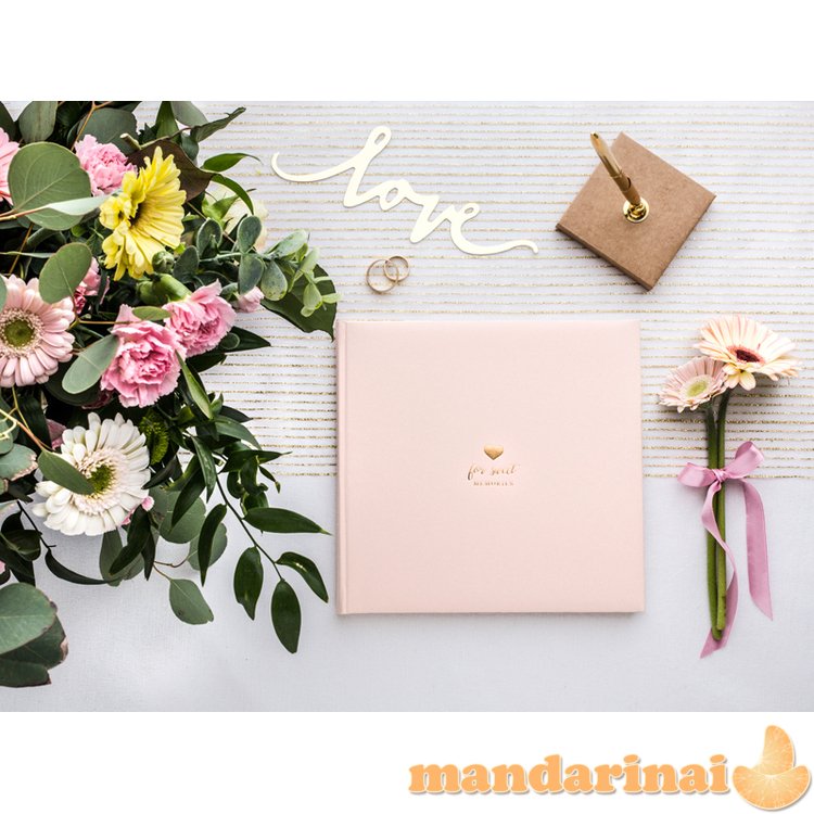 Guest Book For sweet memories, 20.5x20.5cm, powder pink, 22 pages