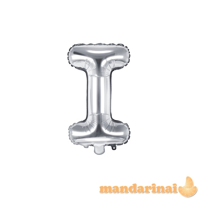 Foil Balloon Letter I , 35cm, silver