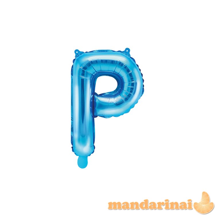 Foil Balloon Letter P , 35cm, blue