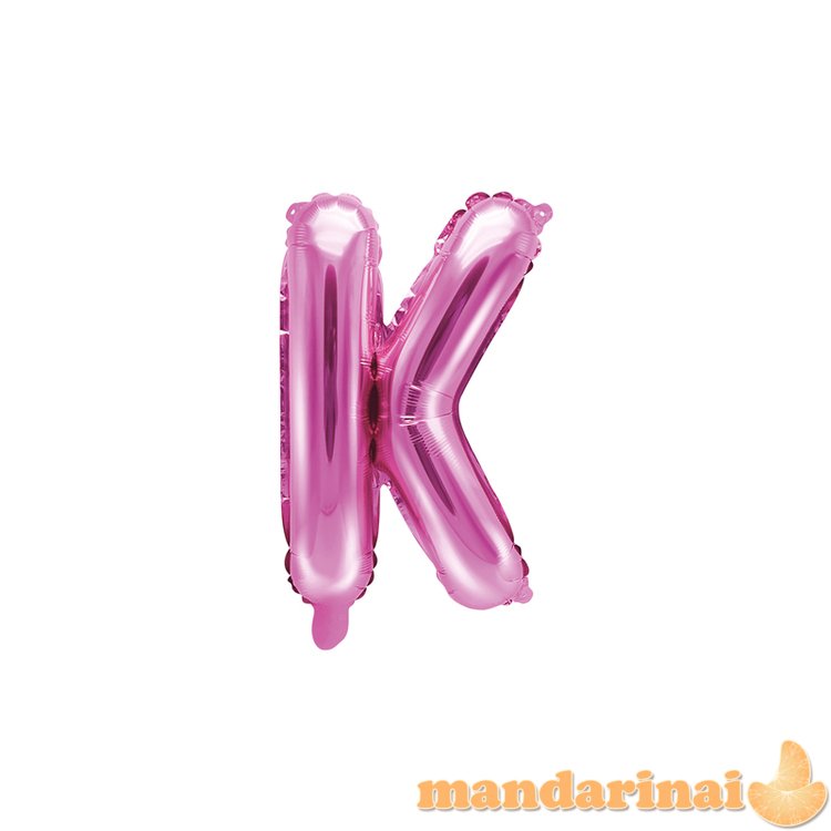 Foil Balloon Letter K , 35cm, dark pink