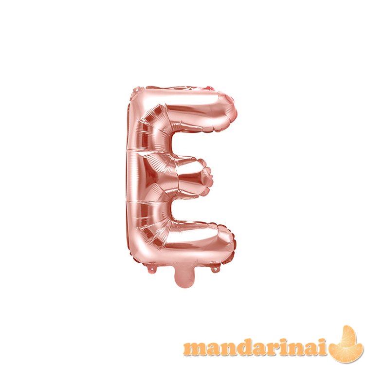 Foil Balloon Letter E , 35cm, rose gold