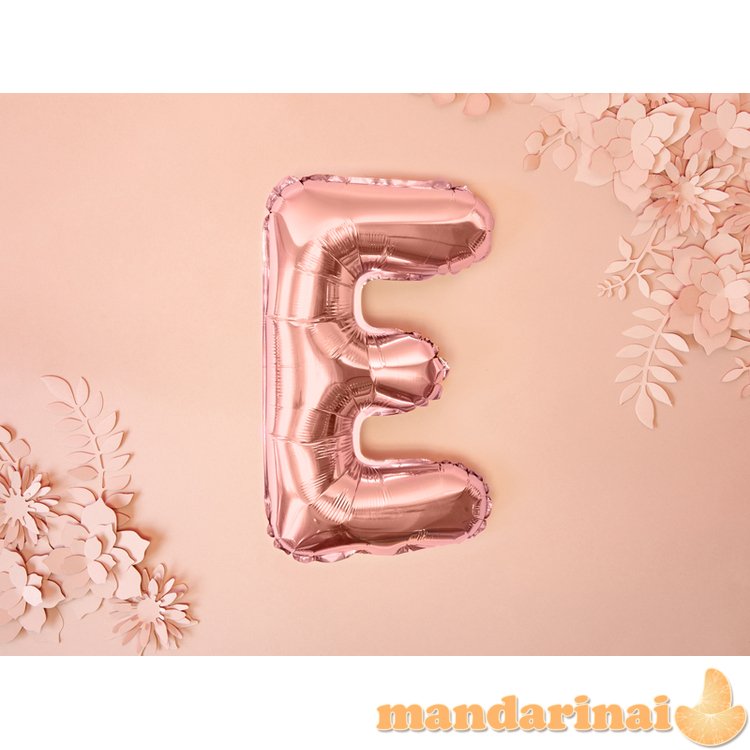 Foil Balloon Letter E , 35cm, rose gold