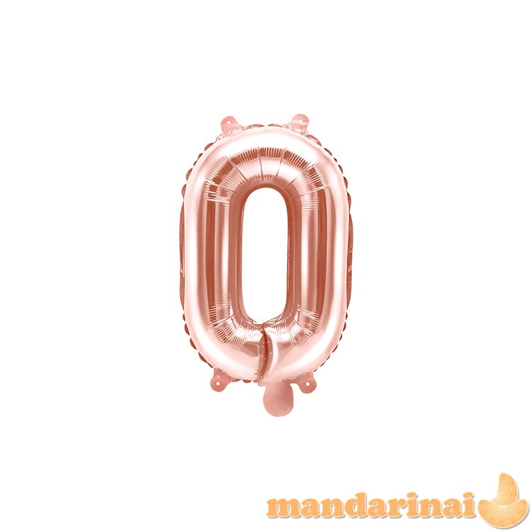 Foil Balloon Letter O , 35cm, rose gold