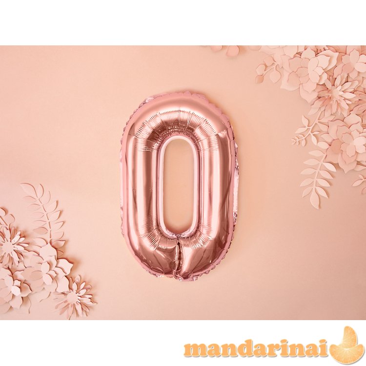 Foil Balloon Letter O , 35cm, rose gold