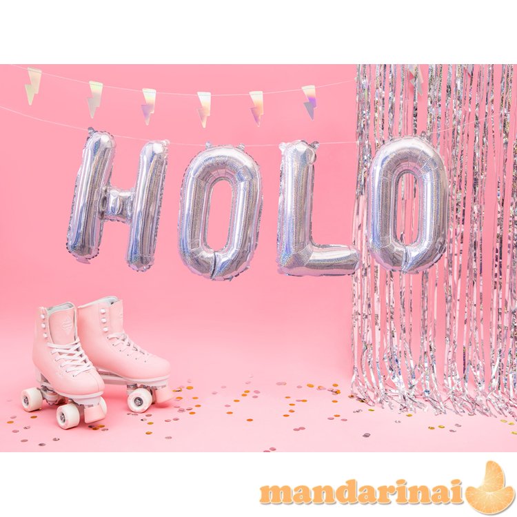 Foil Balloon Letter H , 35cm, holographic