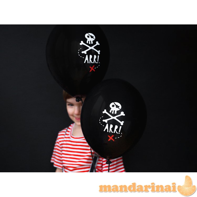 Balloons 30cm, Pirates Party, Pastel Black (1 pkt / 50 pc.)