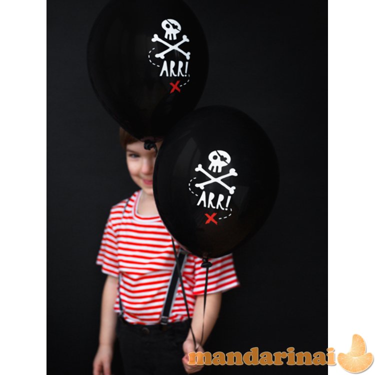 Balloons 30cm, Pirates Party, Pastel Black (1 pkt / 50 pc.)