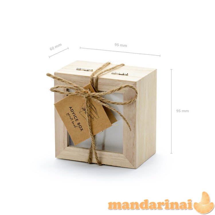 Guest book - wedding advice box, 9.5x9.5x6cm, English language version