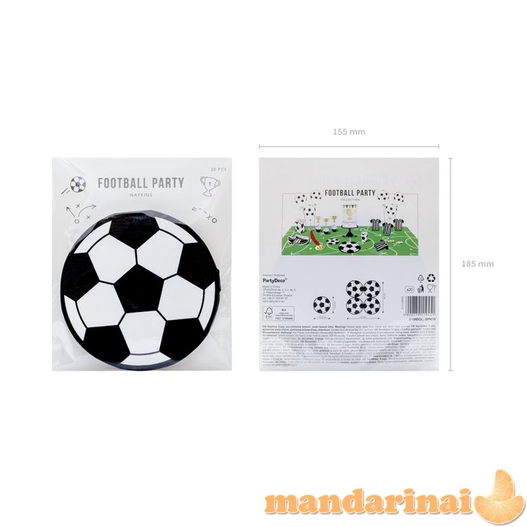 Napkins Football, 13.5cm (1 pkt / 20 pc.)