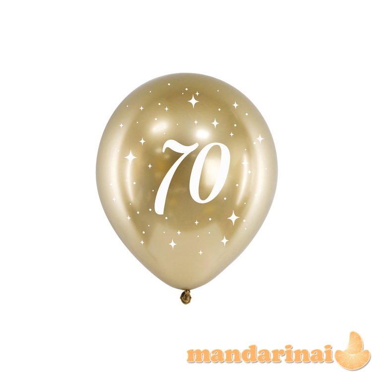 Glossy Balloons 30cm, 70, gold (1 pkt / 6 pc.)