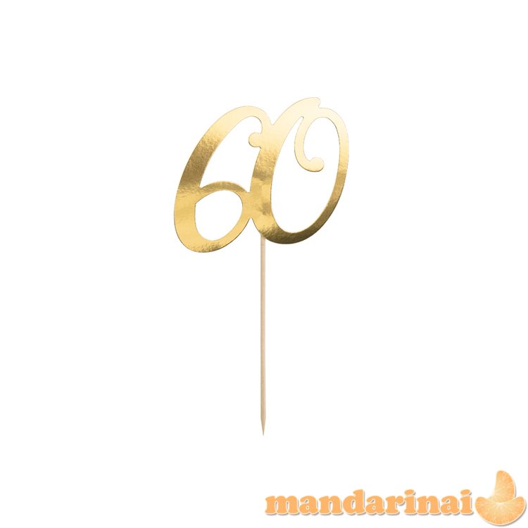 Cake topper 60 , gold, 21cm