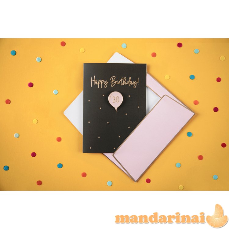 Card with enamel pin 30, 10.5x14.8cm