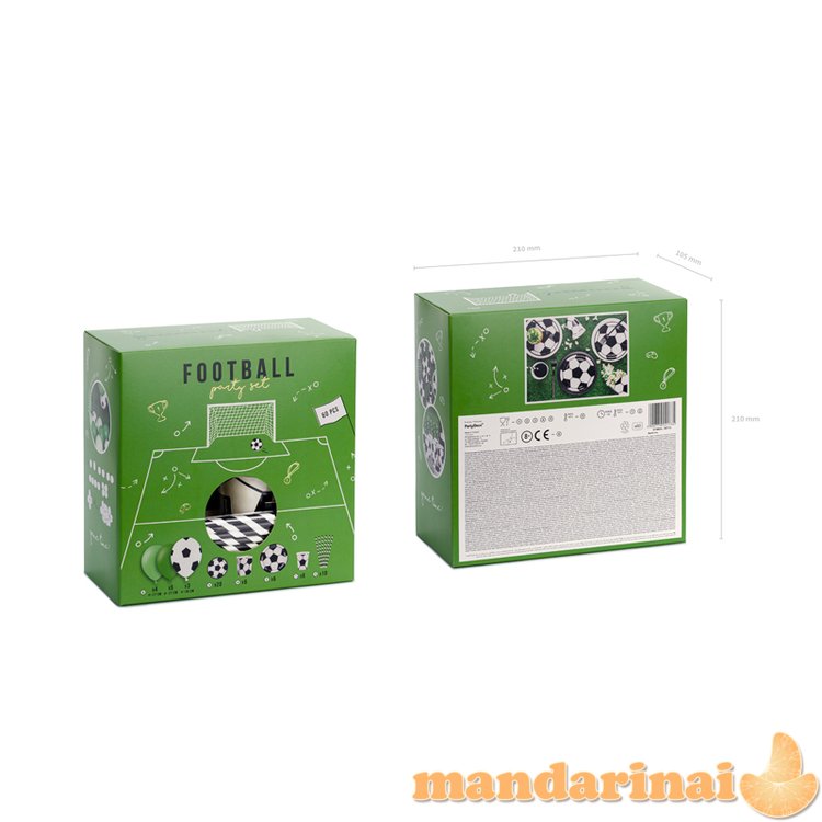 Party decorations set - Football, mix (1 pkt / 60 pc.)