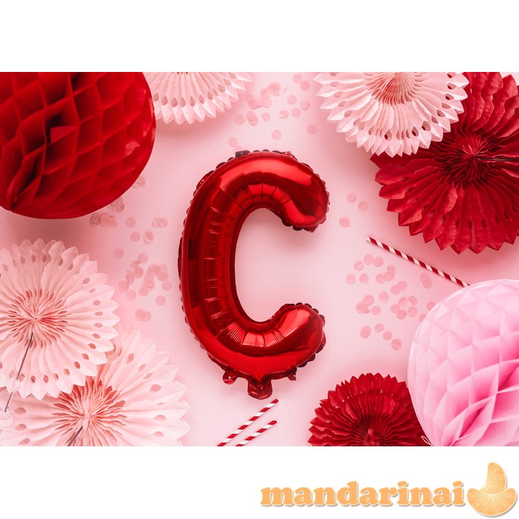 Foil Balloon Letter C , 35cm, red