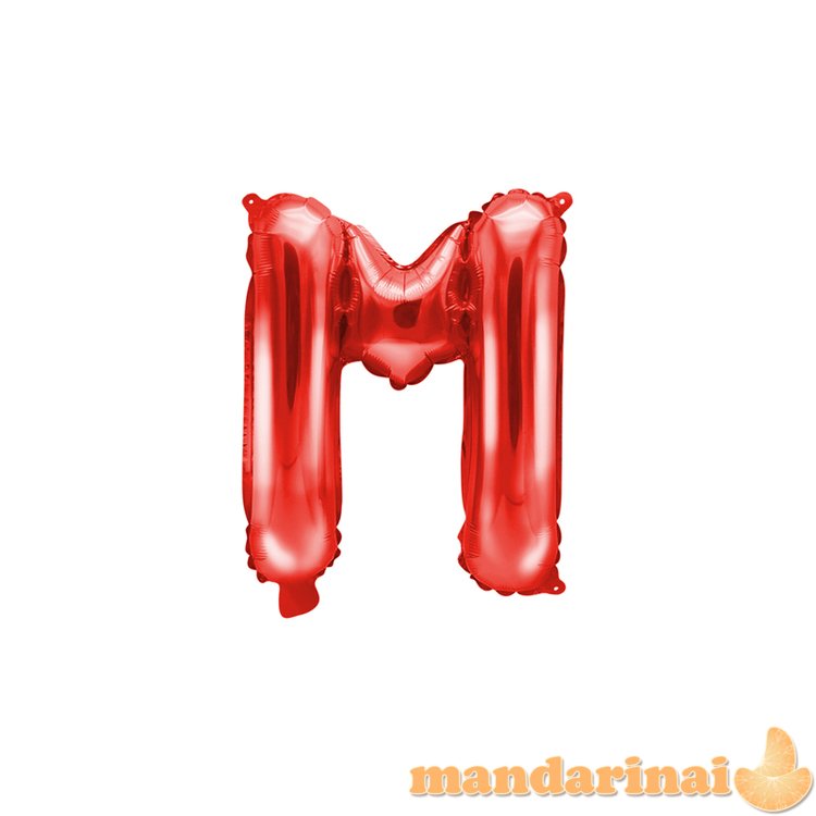 Foil Balloon Letter M , 35cm, red