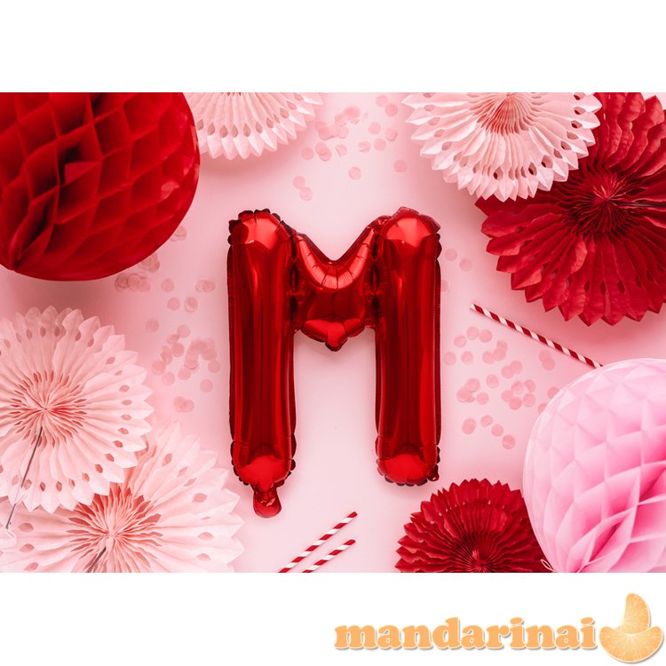 Foil Balloon Letter M , 35cm, red