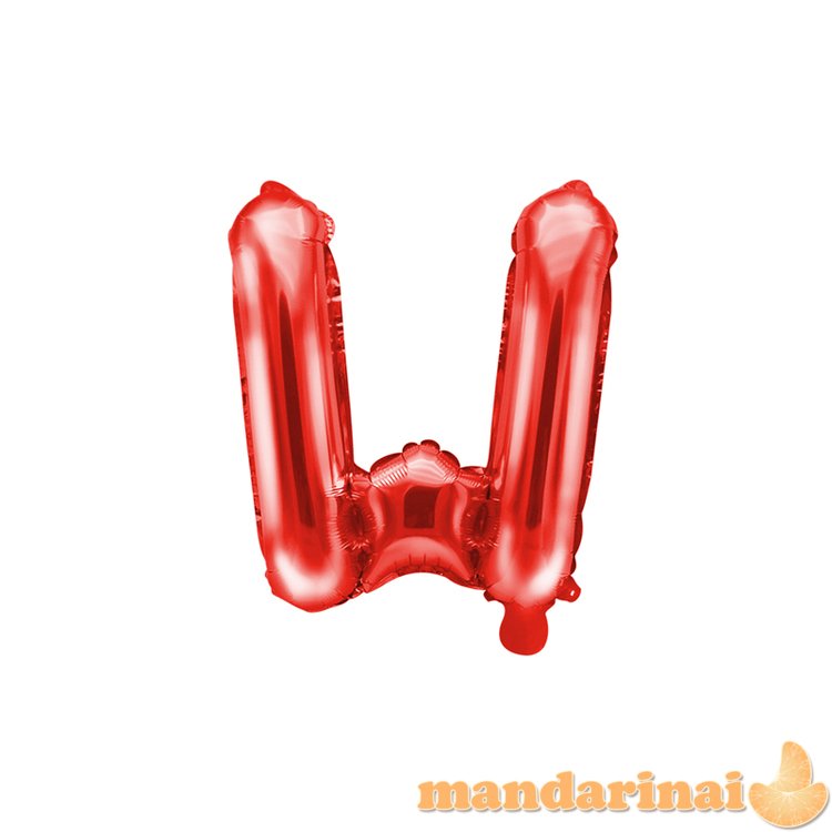 Foil Balloon Letter W , 35cm, red