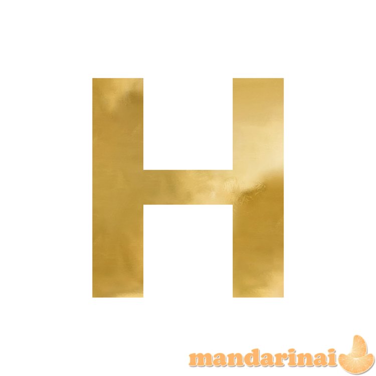 Mirror letter H , gold, 53x60 cm