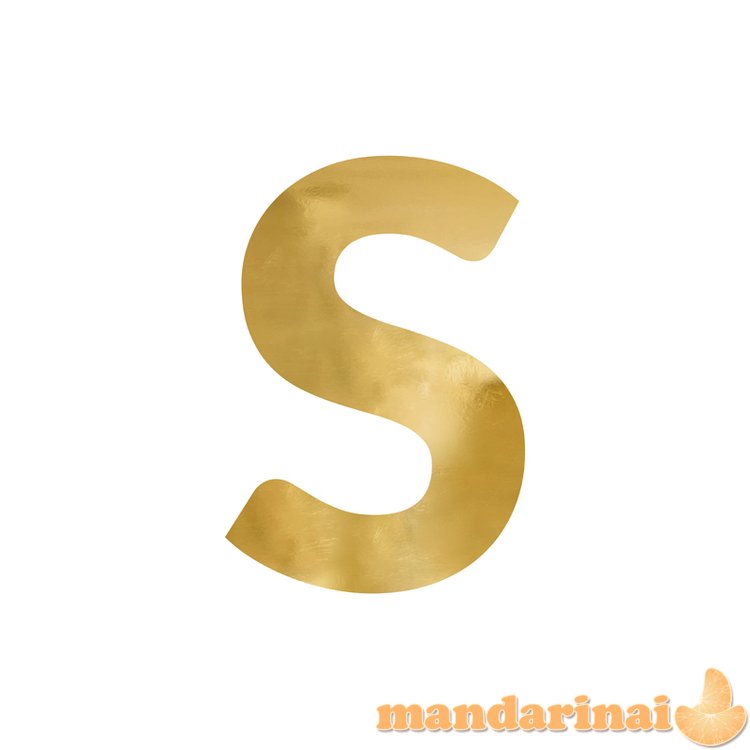 Mirror letter S , gold, 42x61 cm