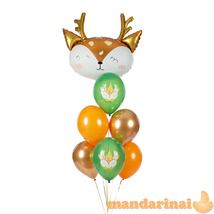 Balloons 30 cm, Deer, Pastel Emerald Green (1 pkt / 50 pc.)