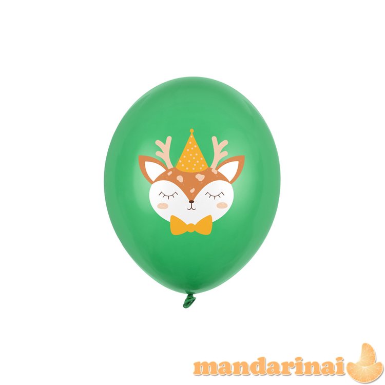 Balloons 30 cm, Deer, Pastel Emerald Green (1 pkt / 50 pc.)