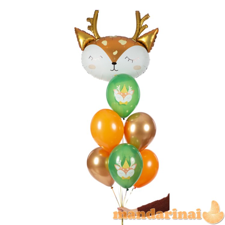 Balloons 30 cm, Deer, Pastel Emerald Green (1 pkt / 50 pc.)