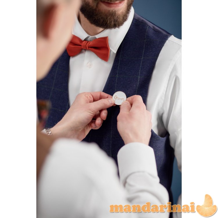 Card with enamel pin Groom, 10.5x15 cm