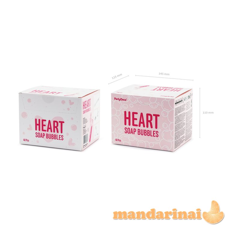 Soap bubbles Heart, white (1 pkt / 48 pc.)