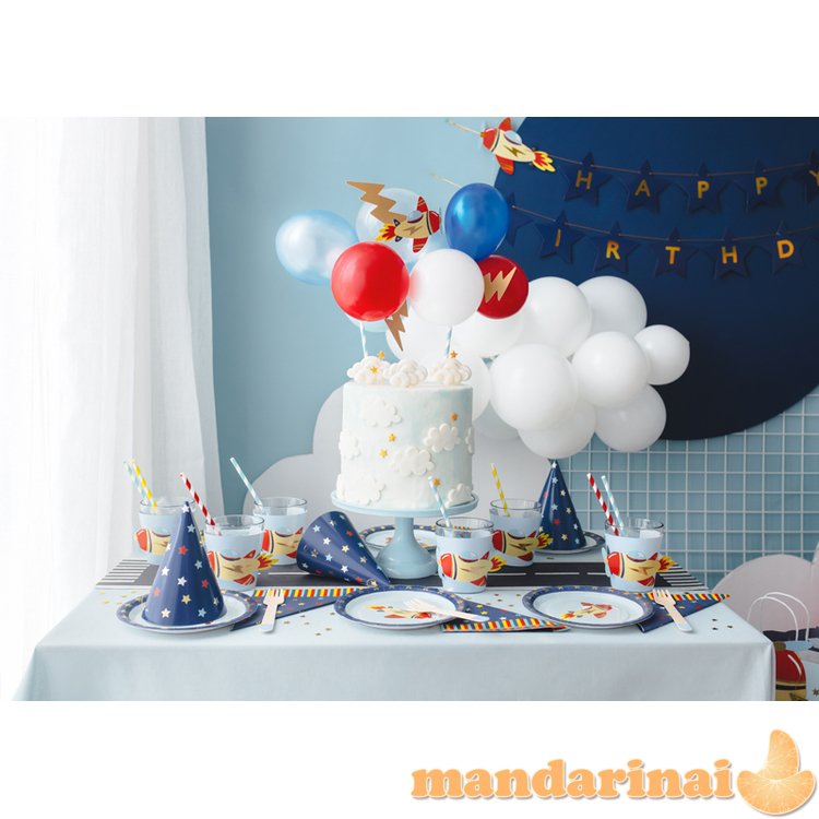 Balloon cake topper Plane, mix, 29 cm