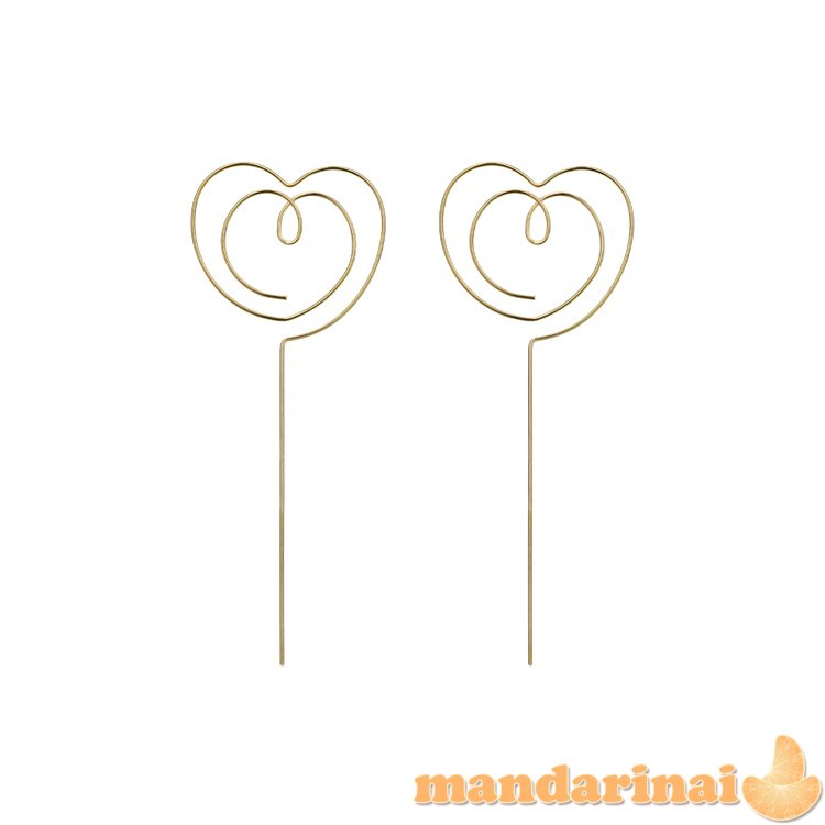 Heart Toppers, gold, 12 x 4,5 cm (1 pkt / 2 pc.)